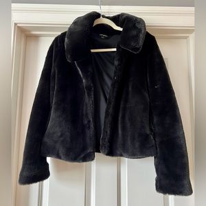 Gorgeous, Express black faux fur coat